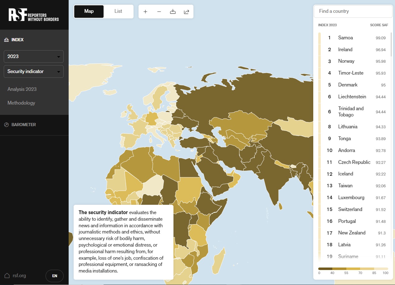 World Press Freedom Index India rank further slides to 161, 11 spots